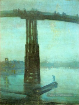 Nocturne Bleu et Or Vieux Pont Battersea James Abbott McNeill Whistler Peinture à l'huile